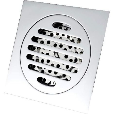 Quadratischer Bodenablauf, geruchsdicht, insektendicht, auslaufsicher mit hohem Wasserdurchfluss, 10,5 x 10,5 cm