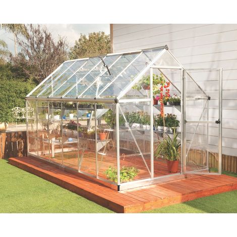 Canopia Harmony Trasparente Serra Da Giardino in Policarbonato 370X185X208 cm Argento (1/5)