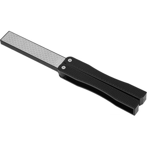 Dailygoods - Afilador de cuchillos de doble cara - Afilado rápido - Antideslizante - Plegable - Duradero - Para camping/hogar/cocina - Afilador (1/5)