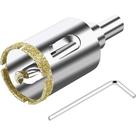 Scie Cloche Diamantée 28mm avec Foret Guidage de Centrage, Scie Cloche Carrelage avec revêtement diamant, Foret trépan Diamant pour verre, carrelage, céramique, marbre, granit (1/5)