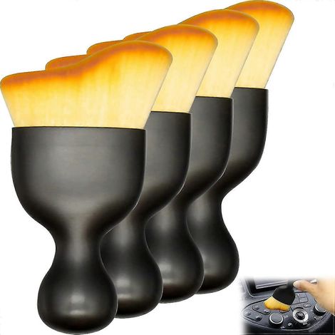 Lot de 4 brosses de nettoyage auto Zabernim, brosses à poils souples pour le nettoyage intérieur et le dépoussiérage. (1/5)