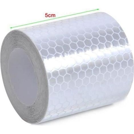3M Sécurité Ruban adhésif réfléchissant Adhésif autocollant Voiture autocollante Roll Film (couleur: Blanc) b02984 (1/4)