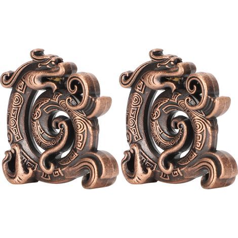 2 Pièces Porte-Encens Dragon Alliage pour Méditation Yoga, Brûleur Santal avec Support Bâtons d'Encens (Rouge) (1/5)