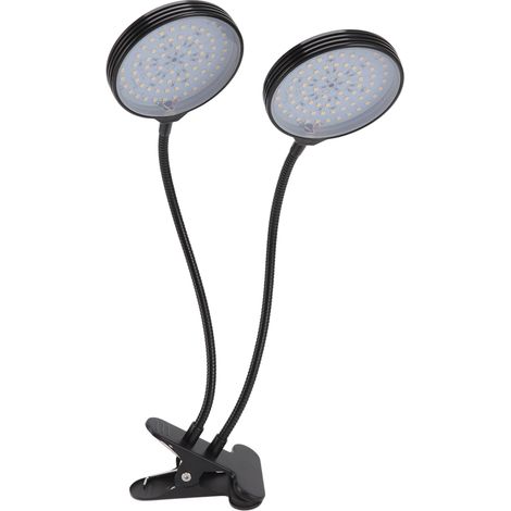 Lampe de Culture LED 30W Double Tête Alimentation USB Spectre Complet Type Soliel avec Pince pour Plante (1/5)