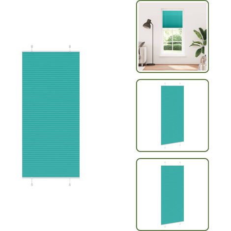 Store plissé vert pétrole 90x200 cm largeur du tissu 89,4 cm - Store Plissé - Stores Plissés - Store Plissé De Fenêtre - Plisse Aveugle (1/5)