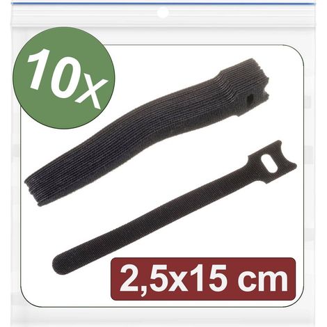 Quadrios 24CA314 Fascette a strappo per raggruppare Lato morbido e lato rigido (L x L) 150 mm x 25 mm Nero 10 pz.