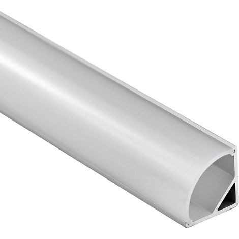 Barcelona Led – Profilé d'angle en aluminium pour ruban LED 16x16mm – Longueur 2m – Diffuseur opale inclus – Protection contre la chaleur