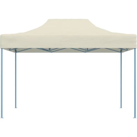 Tente de réception pliable  Tonnelle de réception Barnum professionnelle 3x4 m Acier Crème 53105 (1/5)