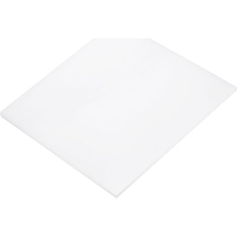 Feuilles en Plastique de 12 x 12 x 1/4 Pouce, Polyéthylène à Ultra Haut Poids Moléculaire, Planche de Polyéthylène Blanc Opaque pour l'Automobile, la Chimie, la Fabrication (1/5)