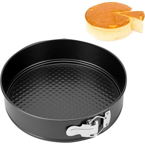 1 Moule à gâteau rond,24 cm,acier au carbone,revêtement antiadhésif,fond amovible,cuisson four (1/5)