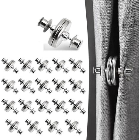 20 paia di fermatende magnetici, prevengono la perdita di luce per casa, camera da letto, bagno o ufficio (1/4)