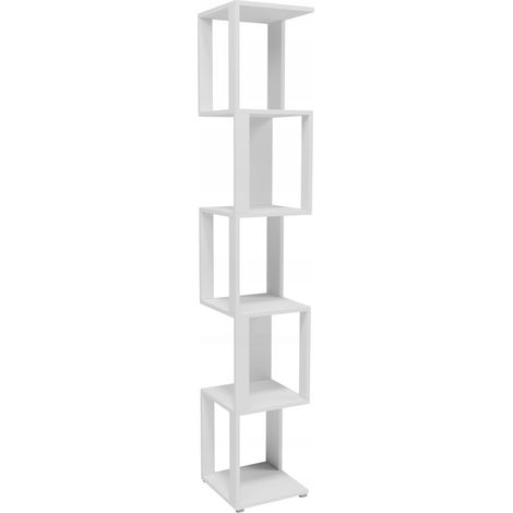 Weißes Regal CR3-T10 für Dekorationen, Bücher, Fotos, Schrank für Wohnzimmer und Büro