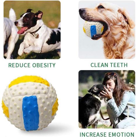 Latex Volleyball Dog Toy Fun Plaything to Encourage Exercise for Puppies