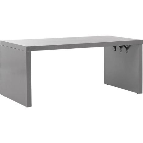 Mesa de jardín de cemento reforzado gris 180 x 90 cm forma de U 6 plazas resistente al agua Taranto (1/5)