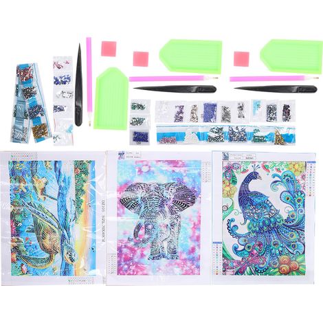 Kit 5D de Diamants 3 Pièces DIY pour Enfants Adultes Cadeaux Art Accessoires Point Maison (1/5)