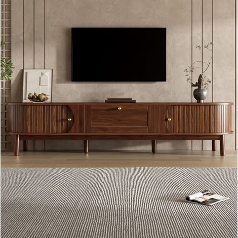 Mobile TV 170 x 39,5 x 38 cm con vani contenitore, MDF, colore noce, OKMYHOME (1/5)