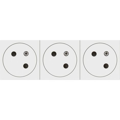 Multiparalelos pre-cableados 3 x 2p+t a 45° Legrand - Mosaïc - 6 módulos