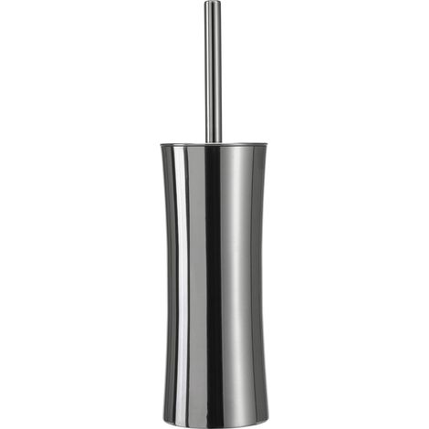 Croydex Chrome Toilet Cleaner Brush & Curved Stainless Steel Holder (1/4)