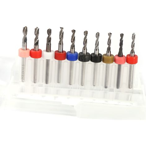 10pcs PCB Print Circuit Board Cemented Carbide Mini Micro Drill Bits CNC 2.1mm-3.0mm