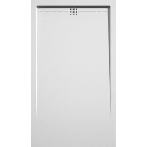 Receveur de douche Blanc, finition Lisse Stone CACH, grille de couleur - 140 x 90 cm (1/4)