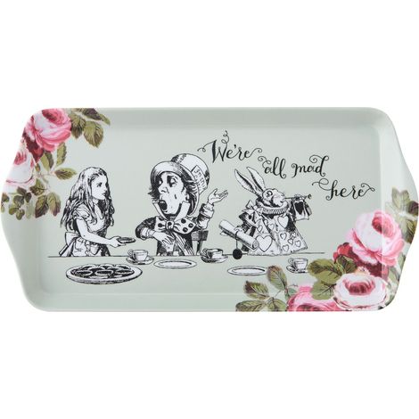 Mikasa and der v&a alice in wonderland melamin sandwich tray, 12''