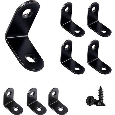 10 Pièces Équerres de Fixation en Acier Inoxydable 50x50x10mm avec Vis,Équerres Angle à 90 Degrés pour Réparation et Fixation de Meubles (1/5)