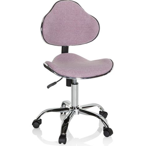 Chaise de Bureau Enfant KIDDY GTI-3 Tissu Rose Chaise de Bureau pour Enfants Ergonomique, évolutive, 634131 (1/5)