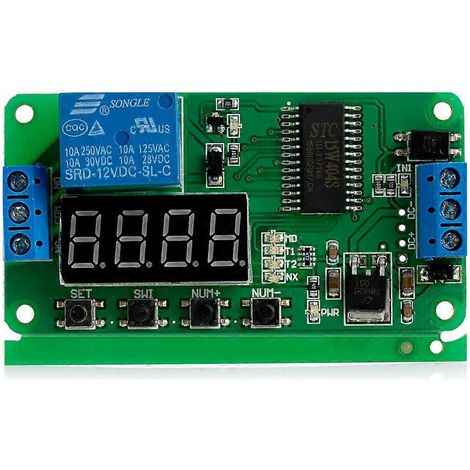 Module de temporisation pour relais autobloquant multifonction 5 V/12 V CC, avec temporisation. (1/5)