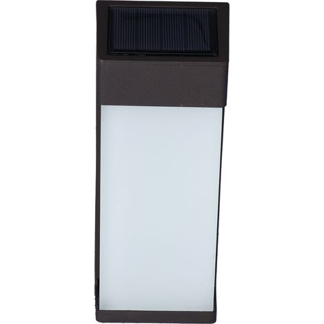 Luminaire solaire murale LED en verre, étanche et antirouille, économe en énergie pour éclairage extérieur
