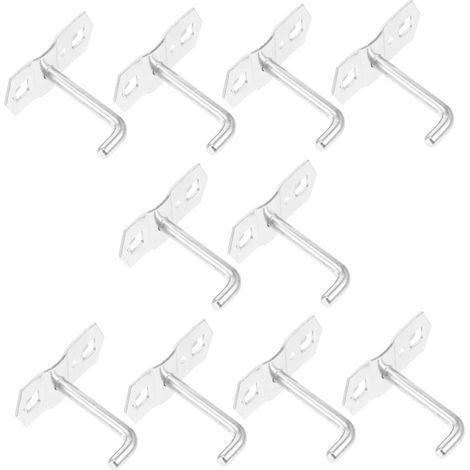Crochets Pour Panneau Perforé - Crochets Suspension Métal Acier - Rangement Outils Et Accessoires - Lot De 10 (1/5)
