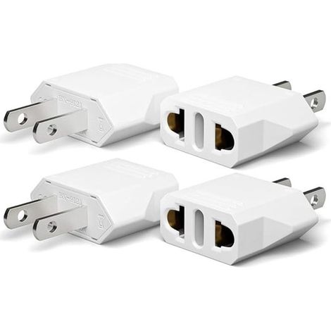 4-teiliges Reiseadapter-Set EU auf USA – Universalstecker für Amerika, Kanada und Mexiko (1/5)