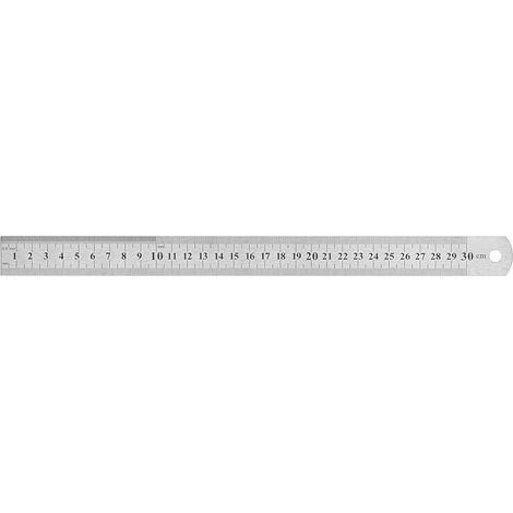Règle Haofy de 30 cm en acier inoxydable avec double échelle (1/5)