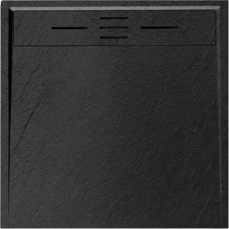 Essebagno Duschwanne aus Kunstharz 80 x 80 Schwarz