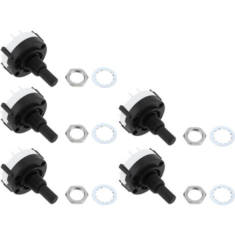 5pcs Rotary Switches 26 x 38 mm 0.3 A 125-250 V for PCB Mounting (1 Pole 12 Way) (1/5)