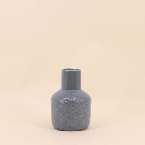 Vase en céramique grise, H17cm