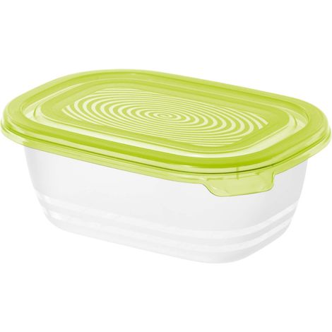 Boîte pour aliments frais de 0,5 l avec couvercle, Plastique (PP) sans BPA, vert, 0.5l (15.5 x 11.0 x 6.0 cm) (1/4)