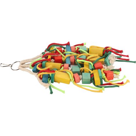 Jouet à mâcher pour perroquets, blocs de corde en coton colorés à mâcher pour bec, jouet à mordiller pour perruches et calopsittes (1/5)