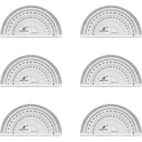 Set mit 10 transparenten Kunststoff-Winkelmessern, 180°-Winkelmesser zum Messen von Winkeln, Schul- und Bürobedarf für Schüler. – 10,00 x 5,50 x 0,02 cm (1/3)