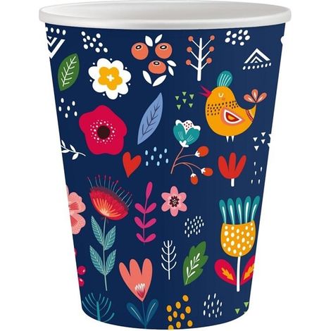 Vasos de papel "Summer Have Fun" de 250 ml, 6 unidades