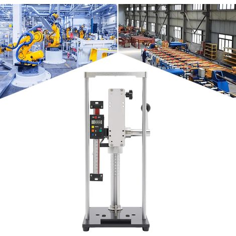 Digital Force Gauge Rack Push Pull Gauge with Stand, Force Test Stand, Spring Pressure Load Tester Rack, 1000N Max Load for Lab Tension and Compression Load Plug Force Tests