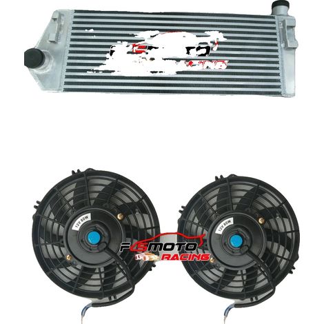 Intercooler, Taille du noyau 635mm x 244mm x 60mm, Taille totale 795mm x 302mm x 110mm, Diamètre d'entrée/sortie 50mm, Matériau en aluminium, Compatible avec Renault Sport Megane II RS 225 230 R25 R26 (1/5)