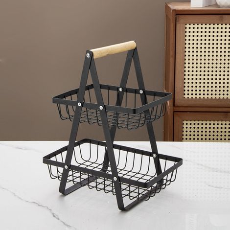 Kreativer, mehrstöckiger Obstkorb aus perforiertem Netzgewebe, ideal für Zuhause oder das Wohnzimmer und perfekt zur Aufbewahrung von Trockenfrüchten und Snacks. (1/5)