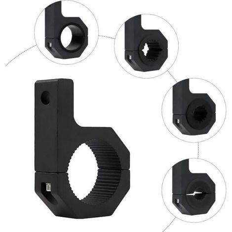 Support Lampe - 19-32 mm - Universel Moto Camion Bateau Galerie - Réglable Hauteur Angle - Lot de 2 (1/4)