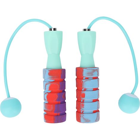 Corde à Sauter Sans Fil à Roulements à Billes, Poignée Antidérapable et Sans Enchevêtrement, Saut à Corde Sans Corde (Vert) (1/5)