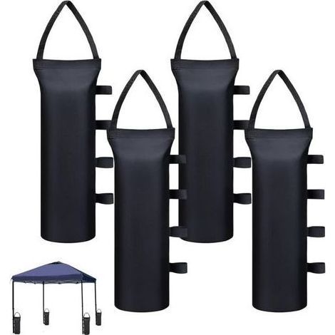 Poids Tonnelle Industrielle 600D, Jeu de 4 Poids pour Tonnelle, Revtement Intrieur en PVC, Sac de Sable pour Tonnelle pour Tente Pop-up, Auvent ou Parasol (2050cm) (1/5)