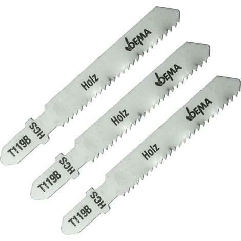 Stichsägeblätter Säge Schneidblätter T-Schaft T119B für Holz Kunststoff 3er Set (1/4)