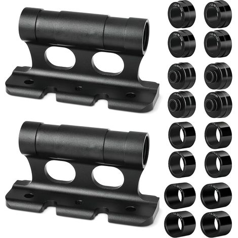 2 pièces de support de fourche pour vélo en alliage d'aluminium, support de toit pour vélo de voiture à verrouillage rapide, support de fourche pour vélo polyvalent pour 5/12/15x100mm (1/5)