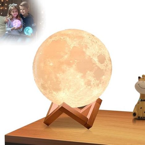 Lampe lune imprimée 3D – Veilleuse rechargeable par USB avec (1/5)