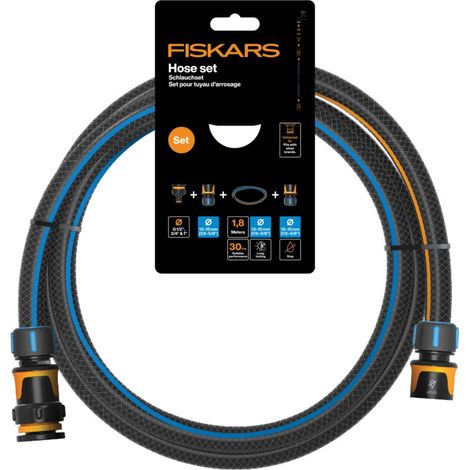Schlauchset 1,8 m Q4 13 mm + Anschlüsse - Fiskars