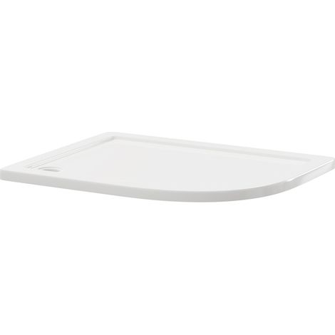 Pearlstone 1200mm x 800mm x 40mm Right Hand Offset Quadrant Shower Tray (1/4)